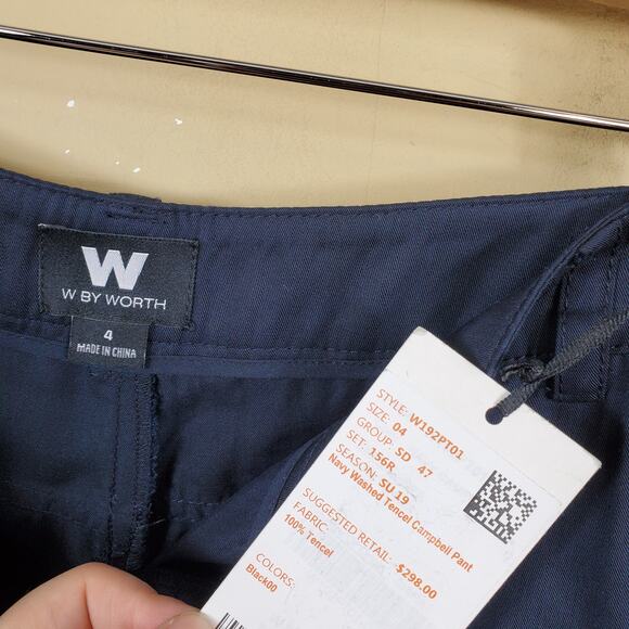 W By Worth Washed Tencel Campbell Pant Women's Size 4 - Picture 9 of 11